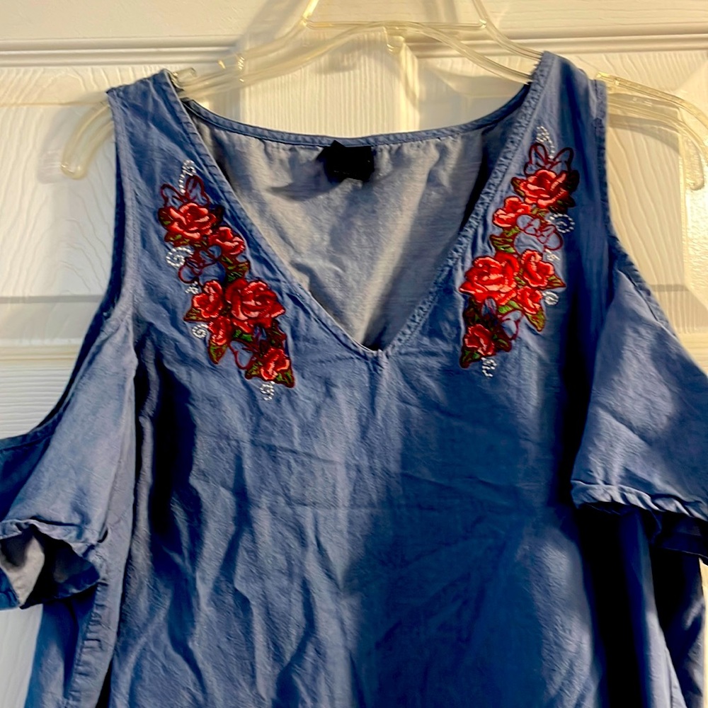 Jean like off the shoulder Disney shirt